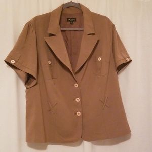 Khaki Short Sleeve Blazer